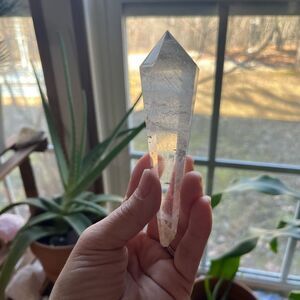 5” Clear Quartz Crystal Root Wand 465ctw 93g
